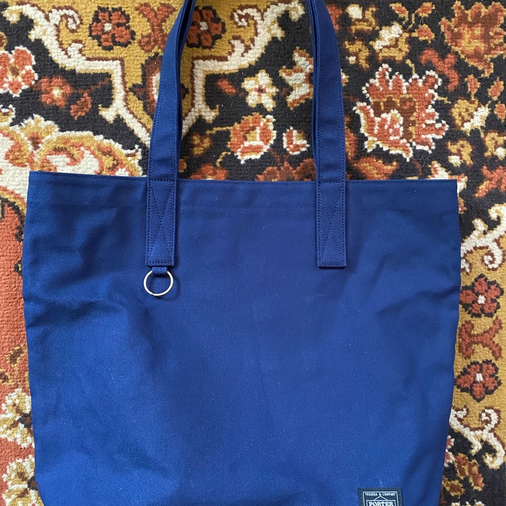 Monocle x Porter Sub Club royal blue canvas tote